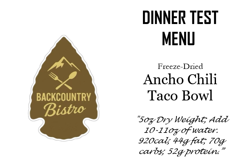 Ancho Chili Taco Bowl - Test Batch