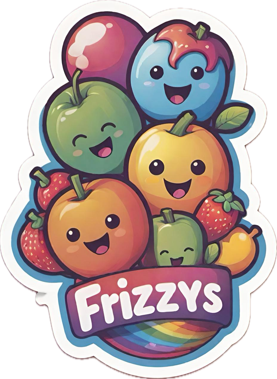 🎨 Frizzys Vinyl Stickers – Weatherproof, Bold, & Built to Stick