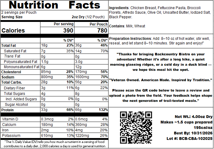 Chicken Broc Alfredo